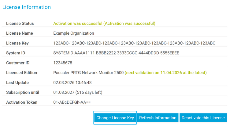Update Your License: Click Change License Key Update Your License: Click Change License Key